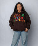 “Peace Over Conflict” Brown College Logo Hoodie