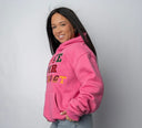 “Peace Over Conflict” Pink College Logo Hoodie