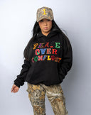 “Peace Over Conflict” Black College Logo Hoodie