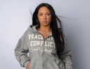 Peace Over Conflict Light Grey Hoodie