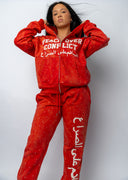 Peace Over Conflict Red Hoodie