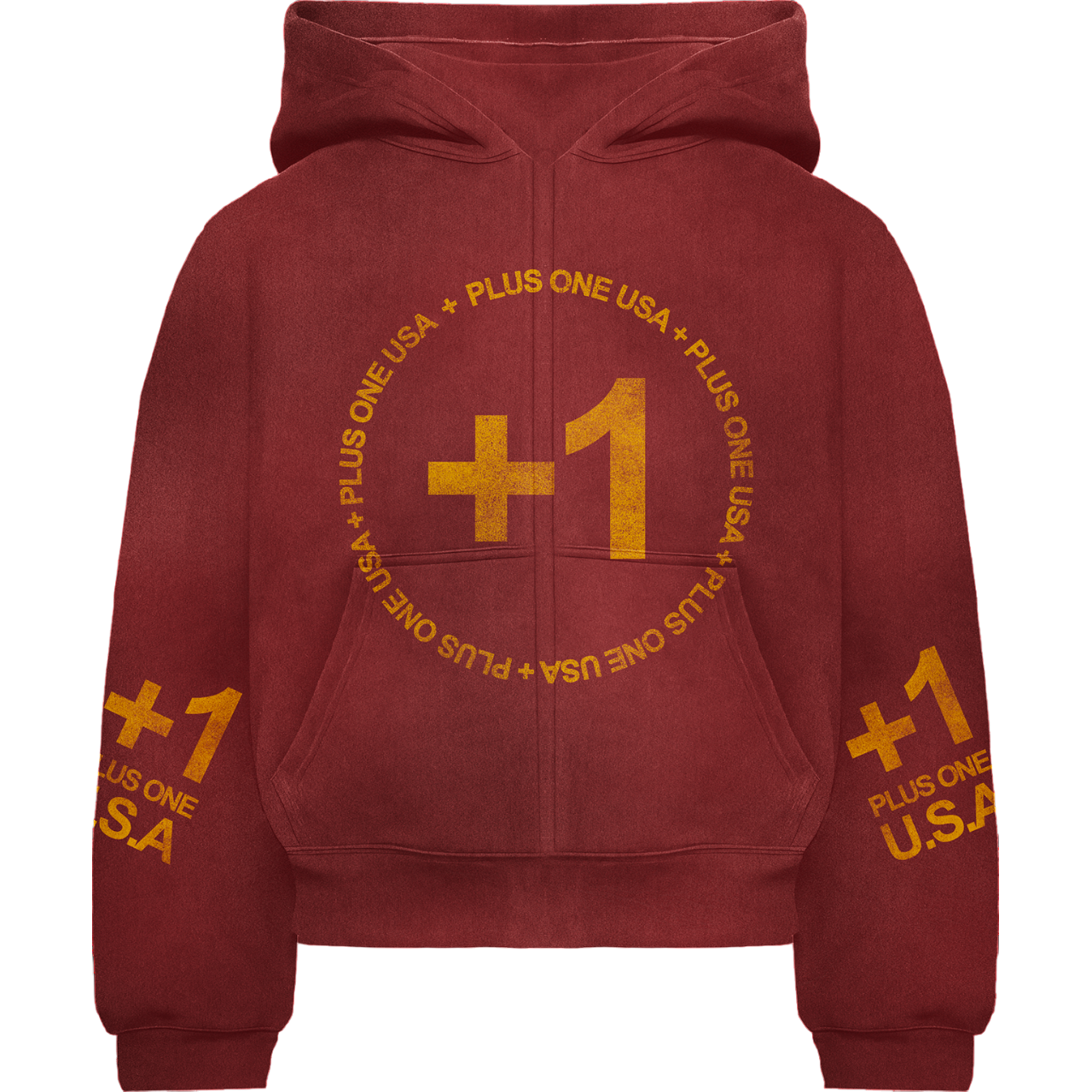 +1 USA Red Zip Up