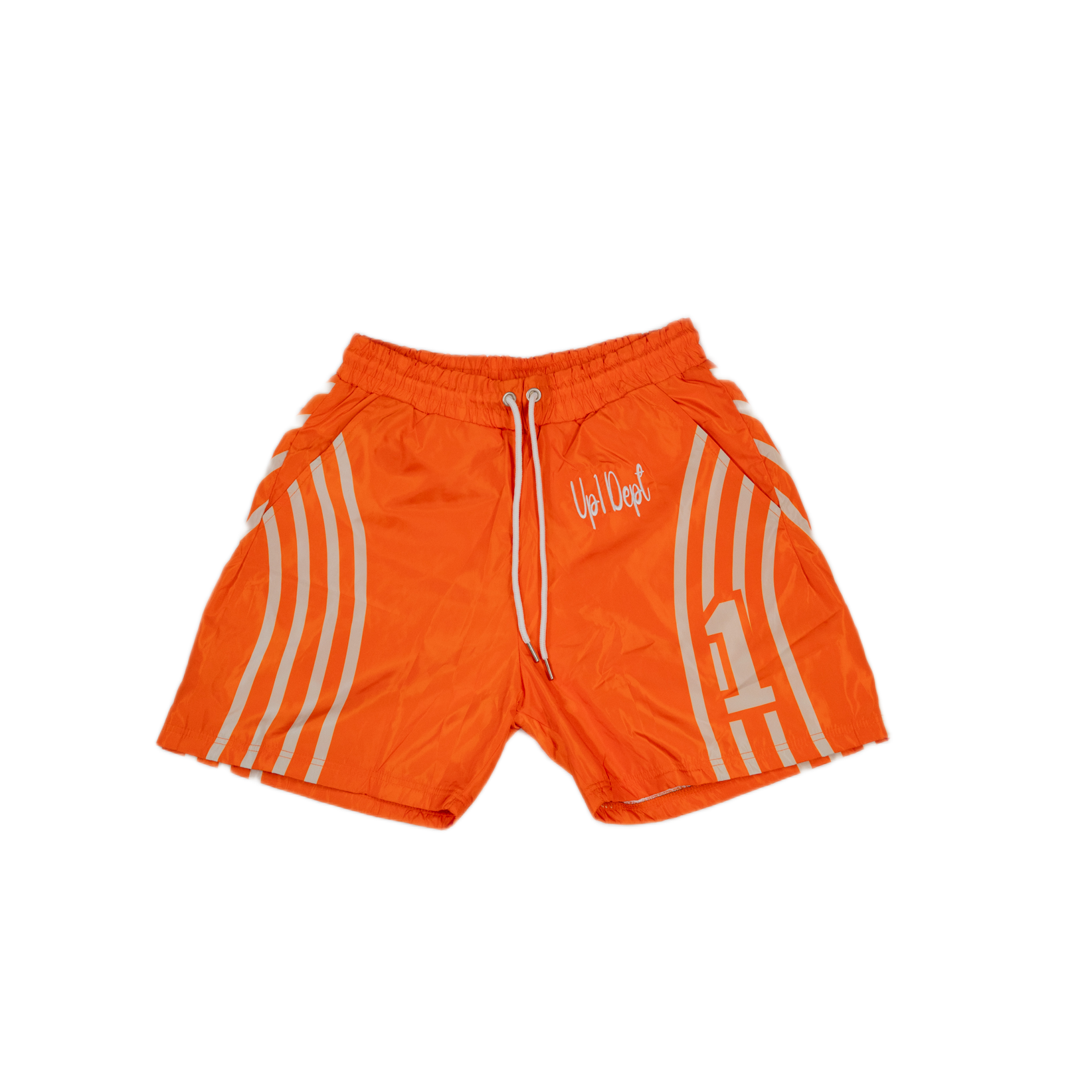 UP1 Orange and White Basketball Shorts